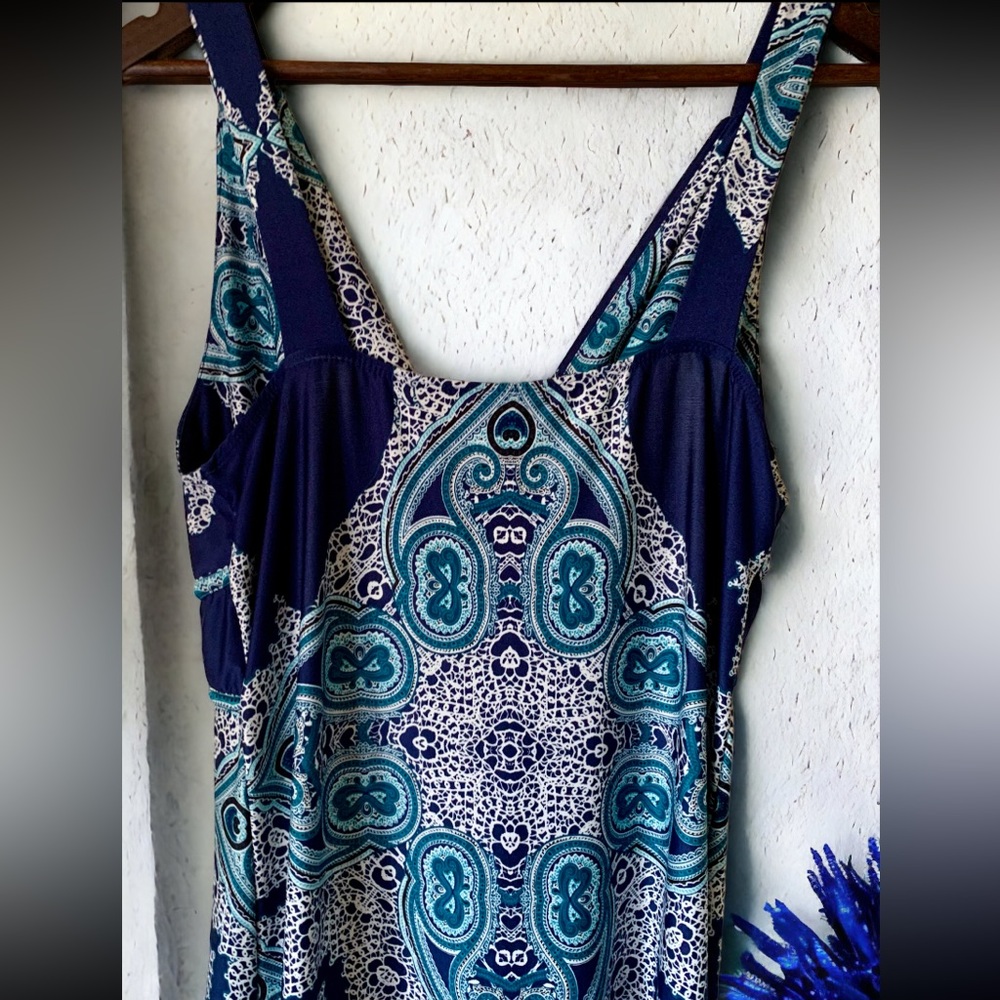 Covington Sleeveless Boho Print Maxi Dress Size Medium - Picture 9 of 13